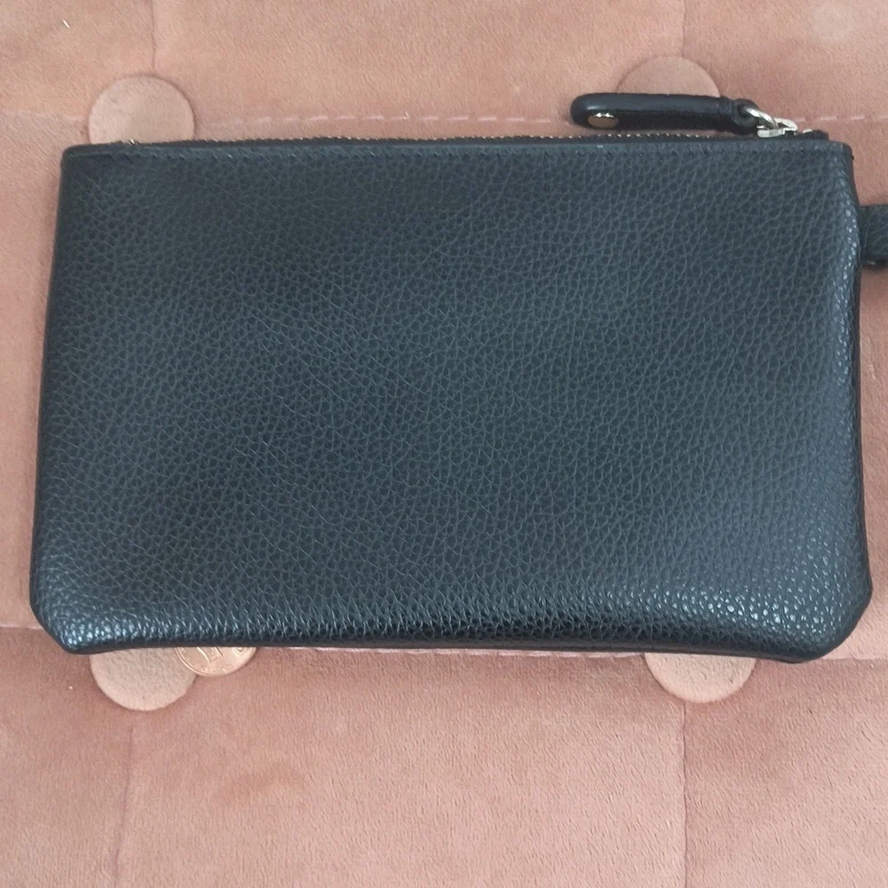 Karl Lagerfeld Paris Pebbled Leather Wristlet